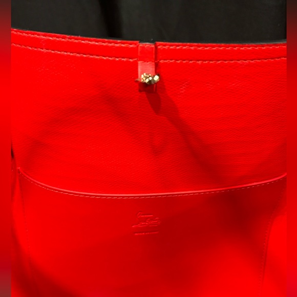 Christian Louboutin Cabarock Mini Leather Calfskin Croc Tote in Espresso - Picture 4 of 5